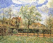 Camille Pissarro Pear trees bloom in the morning Spain oil painting artist